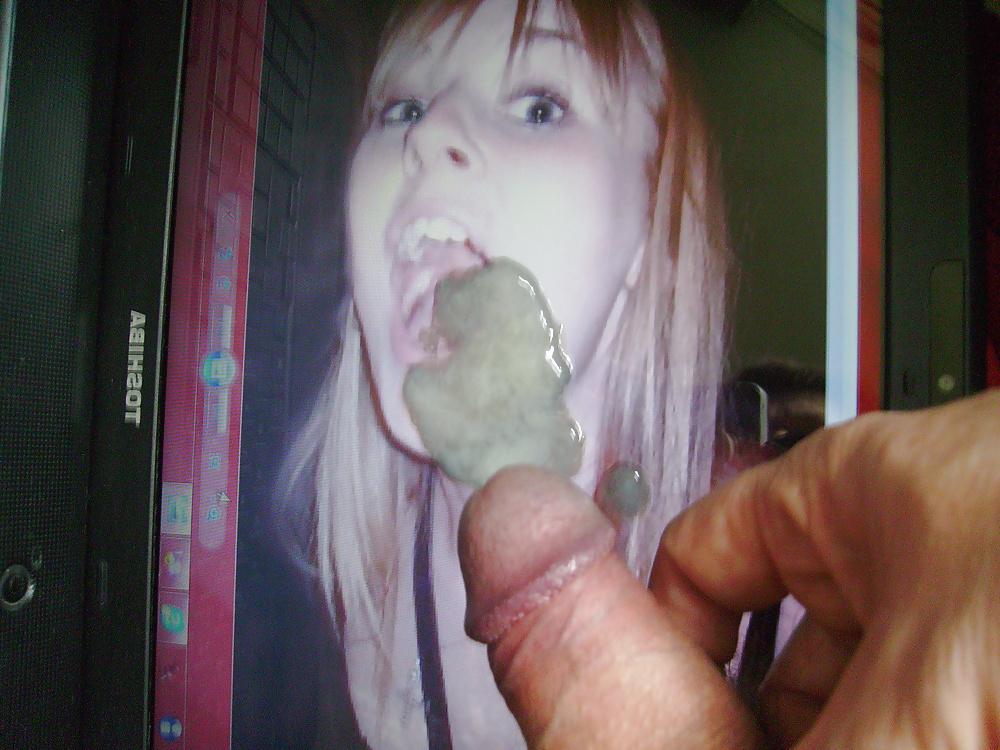 6P My cum on tangfastic's sexy mouth pic