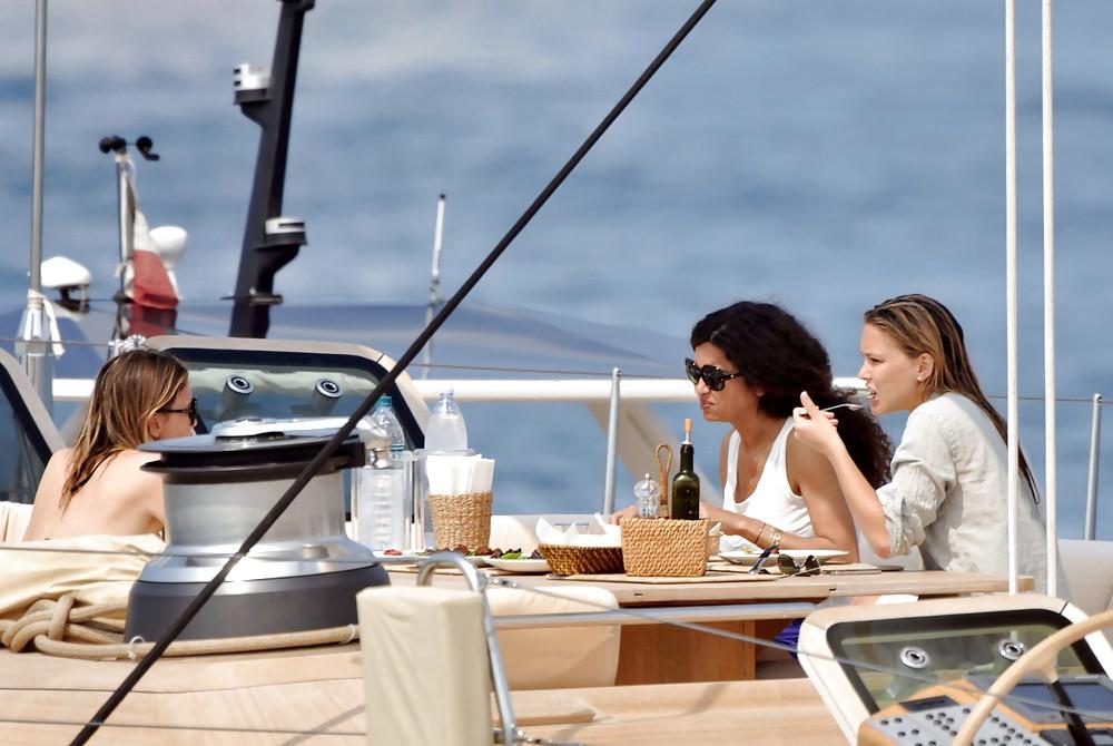 25P Bar Refaeli relaxes in a tiny bikini on a yacht in Cannes