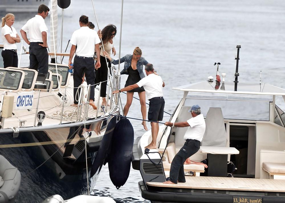 25P Bar Refaeli relaxes in a tiny bikini on a yacht in Cannes