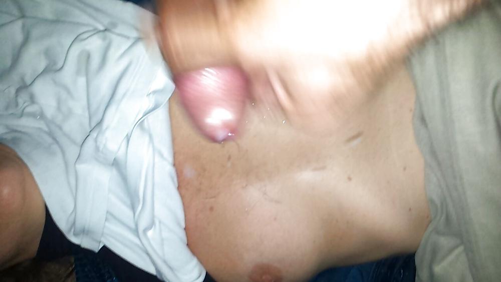 7P Cum on my redhead wife face & tits as in bed
