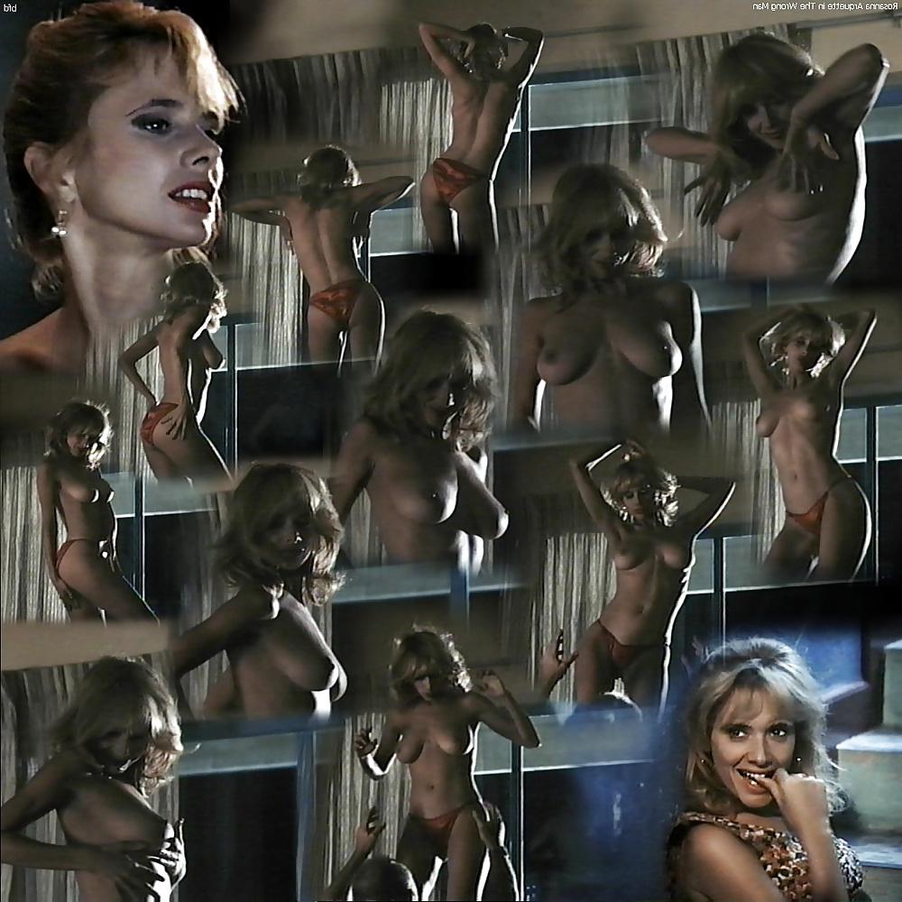 14P Rosanna Arquette Black Bra & More.