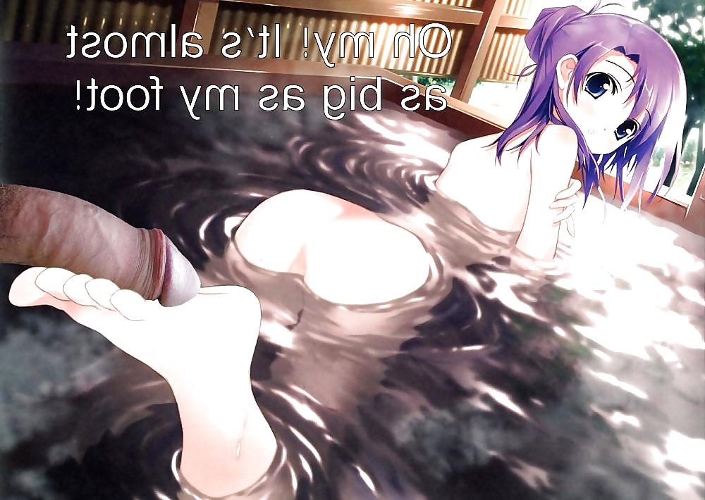 8P Anime Girls playing with a Real Cock (w captions) - No 104