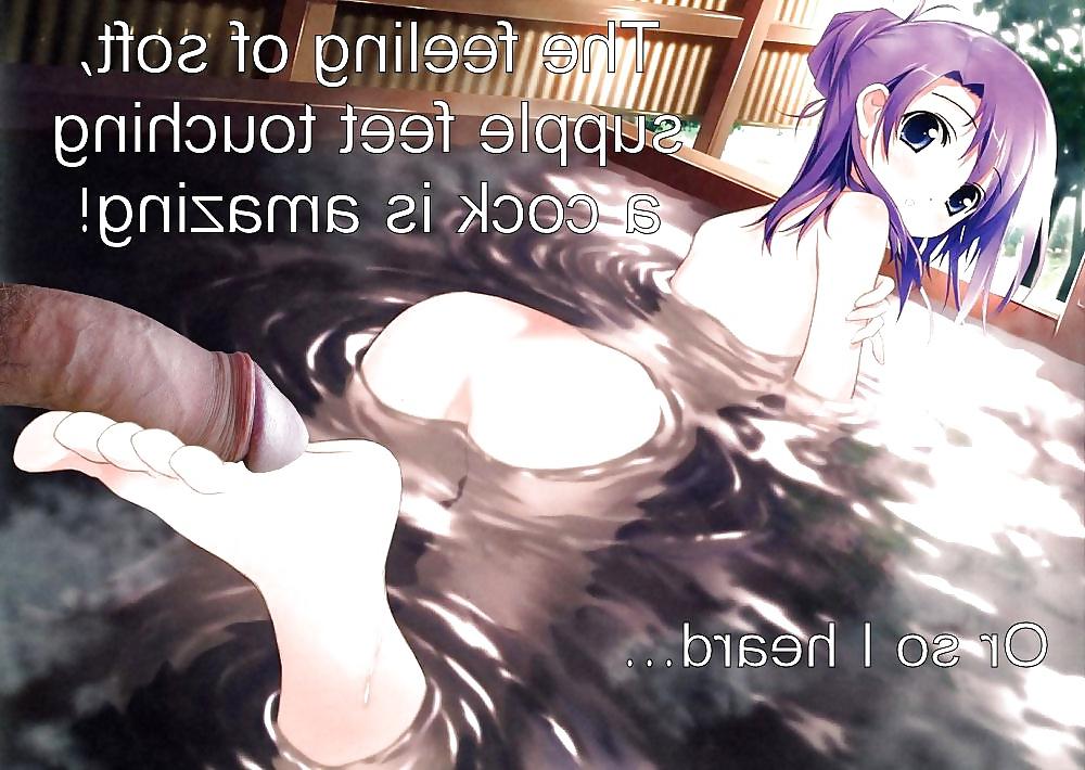 8P Anime Girls playing with a Real Cock (w captions) - No 104