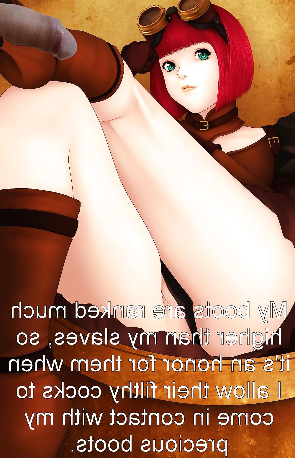 8P Anime Girls playing with a Real Cock (w captions) - No 106