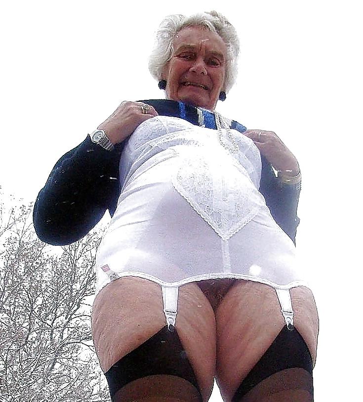 11P Old granny loves her  girdle