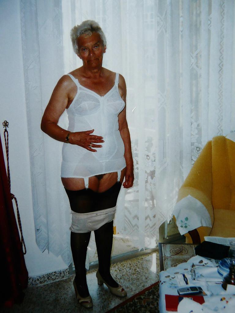 11P Old granny loves her  girdle