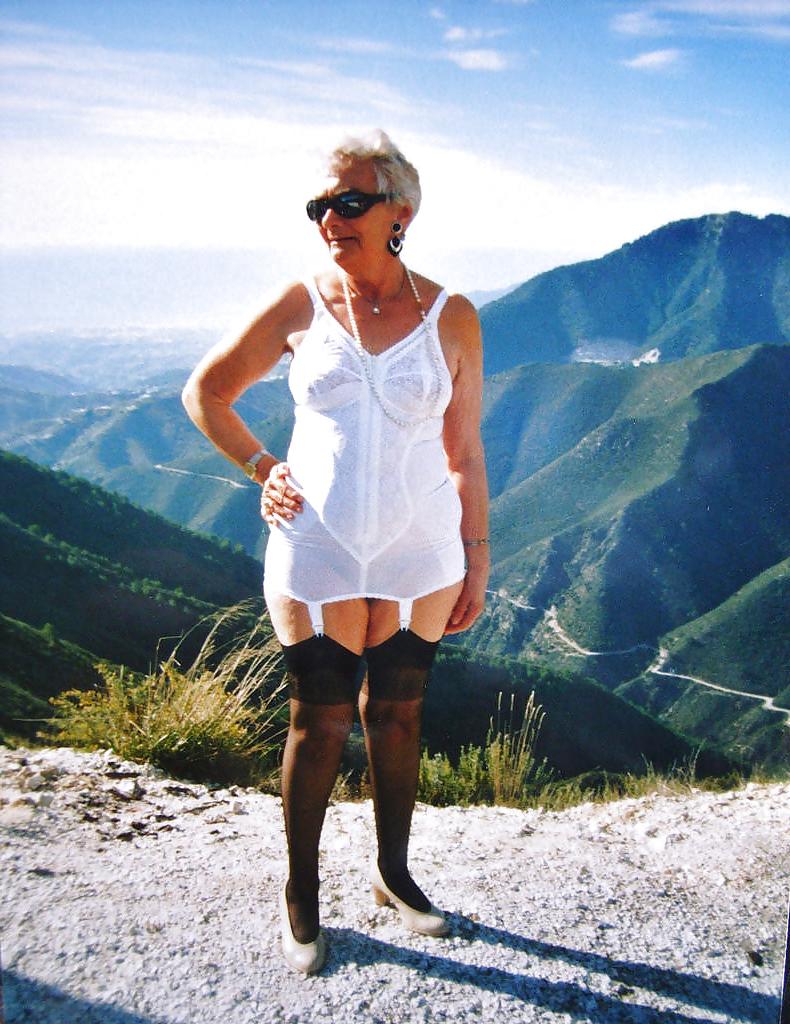 11P Old granny loves her  girdle