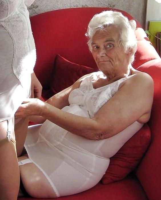 11P Old granny loves her  girdle