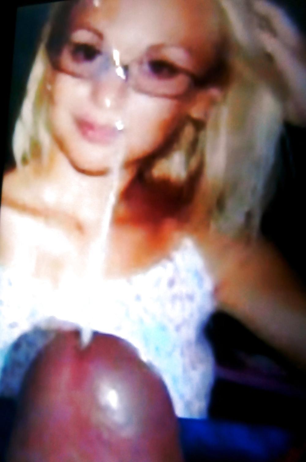 25P Cum on glasses girls 2
