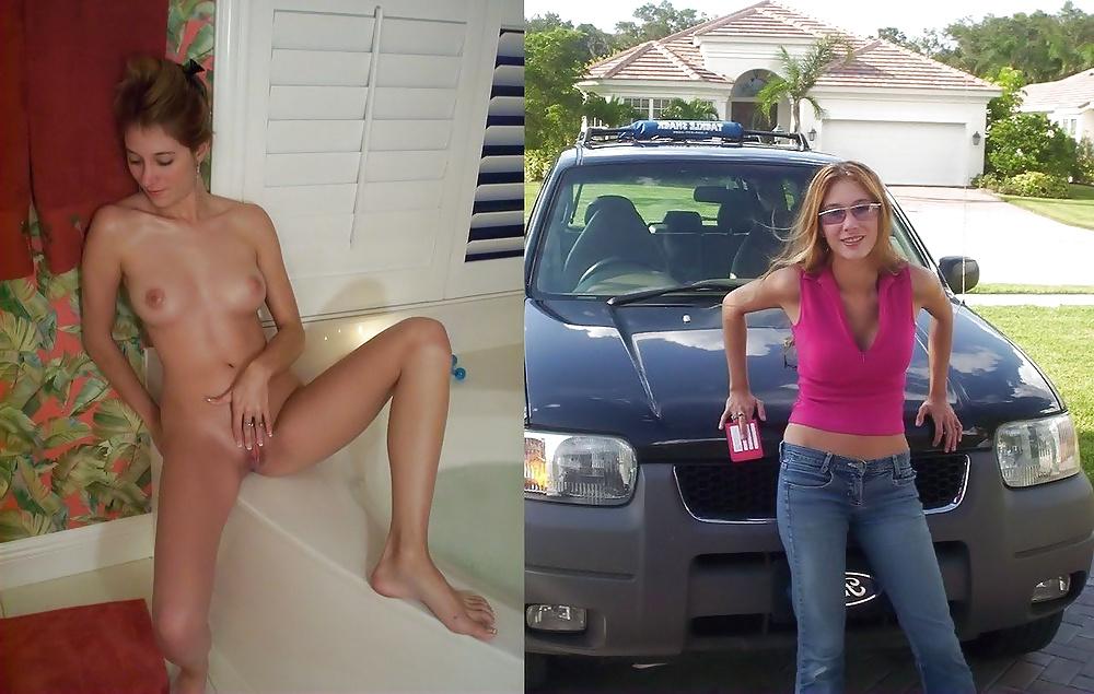 15P Your girlfriend before-after, dressed-undressed