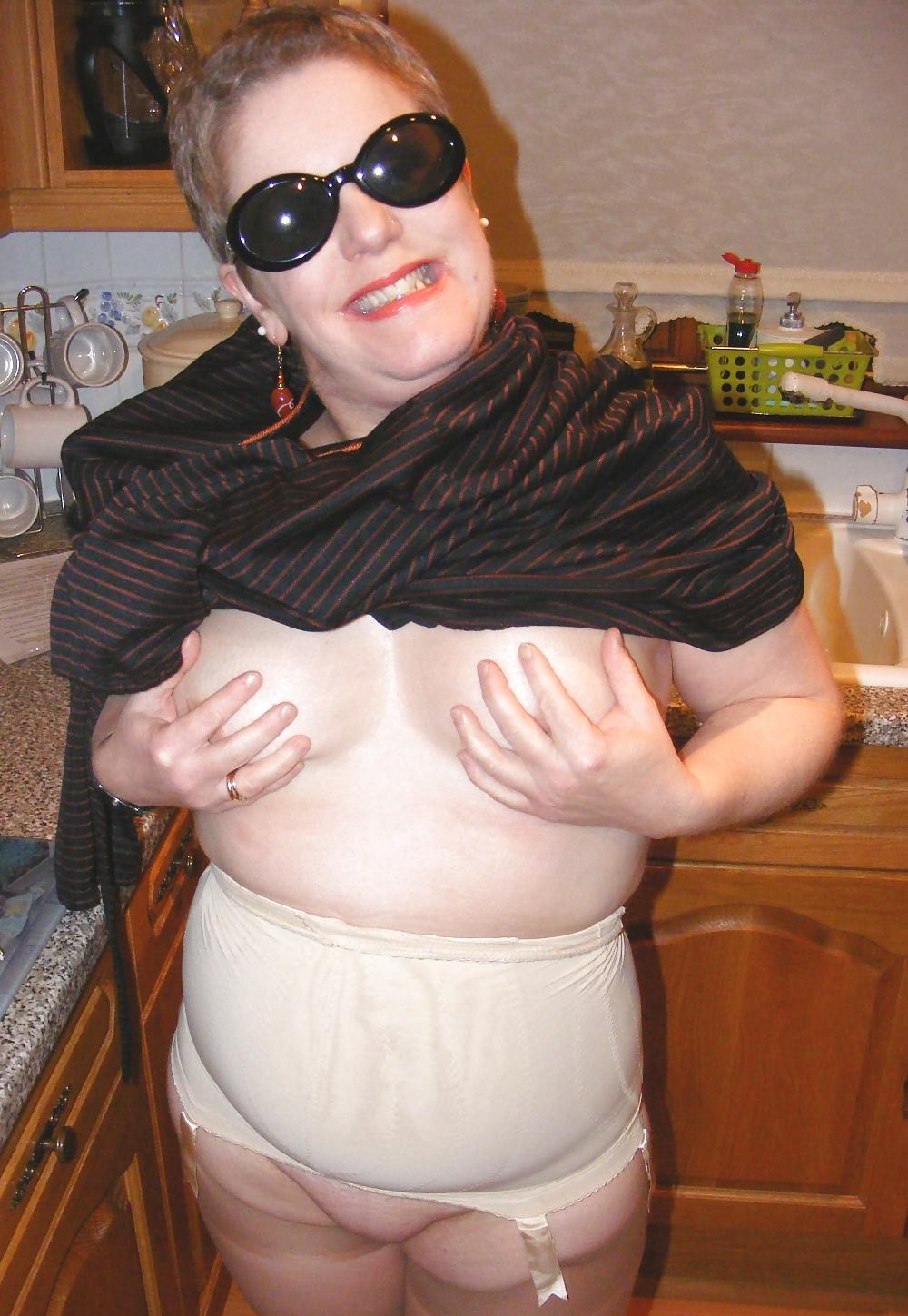 18P Christmas Eve in girdle and stockings