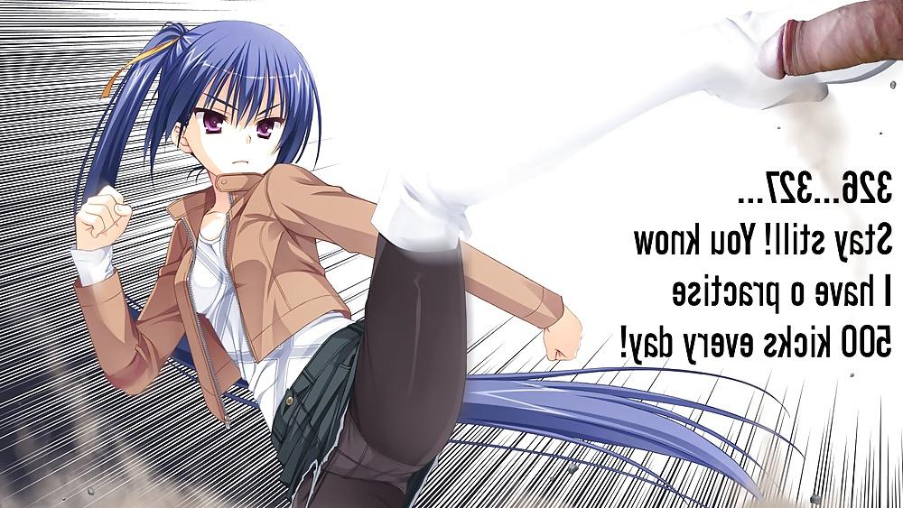 8P Anime Girls playing with a Real Cock (w captions) - No 109