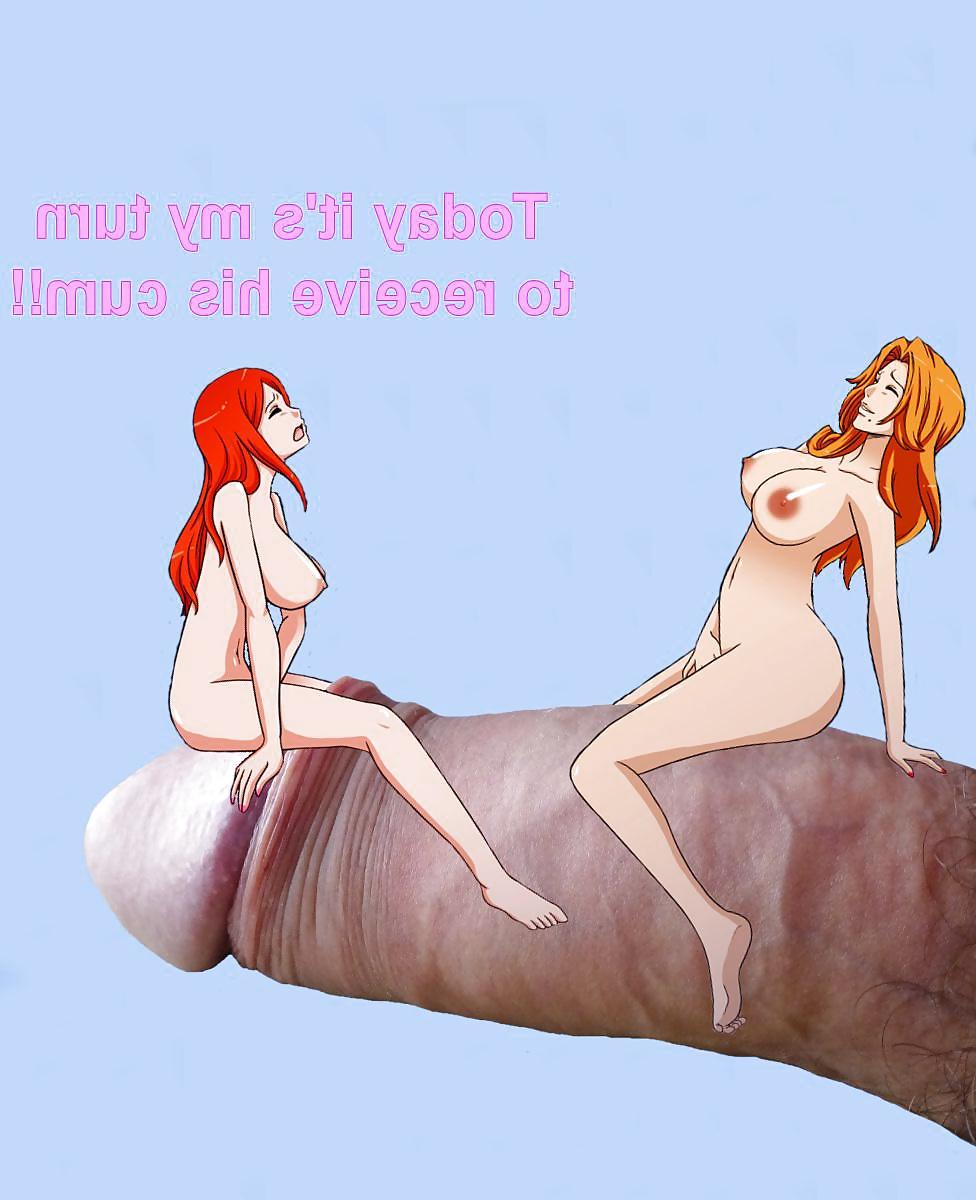 8P Anime Girls playing with a Real Cock (w captions) - No 112