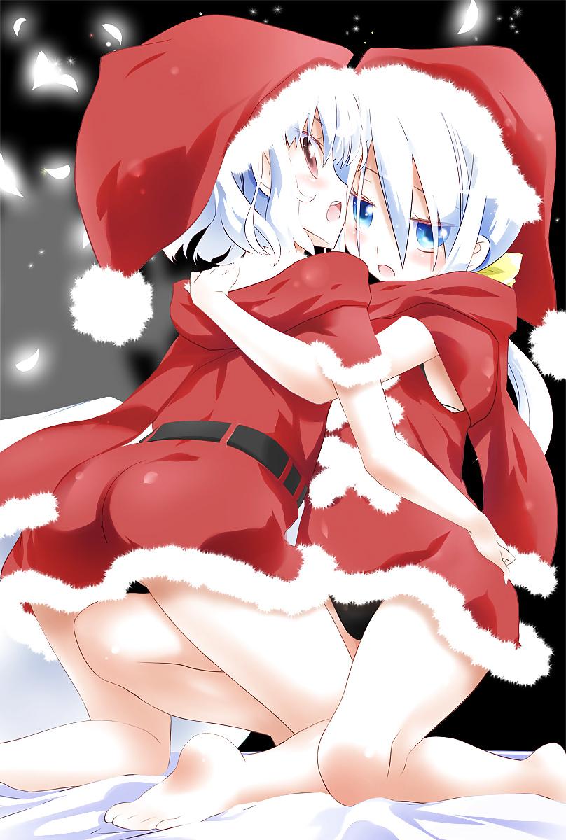 25P Anime style: hot legs and feet in Christmas outfit