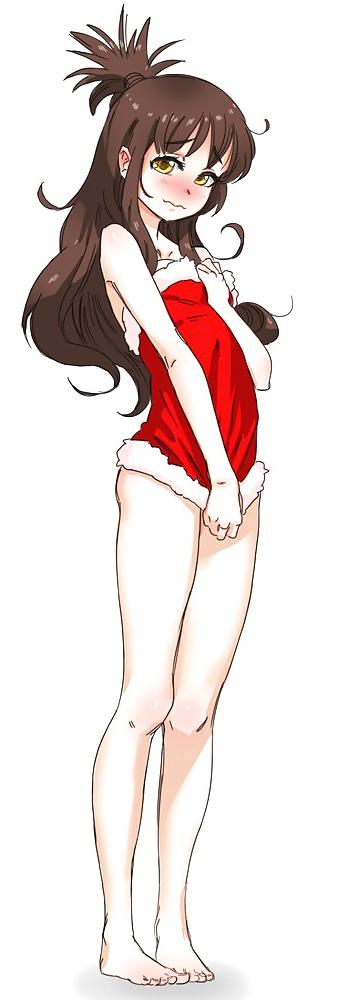 25P Anime style: hot legs and feet in Christmas outfit