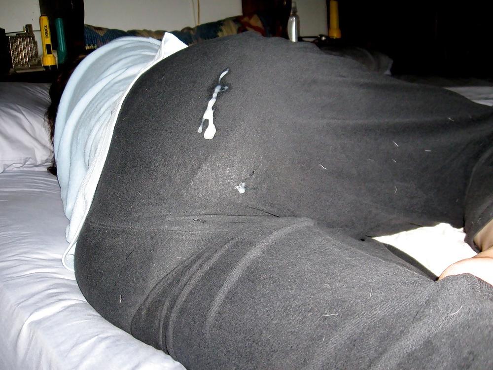 25P Cum on her clothing