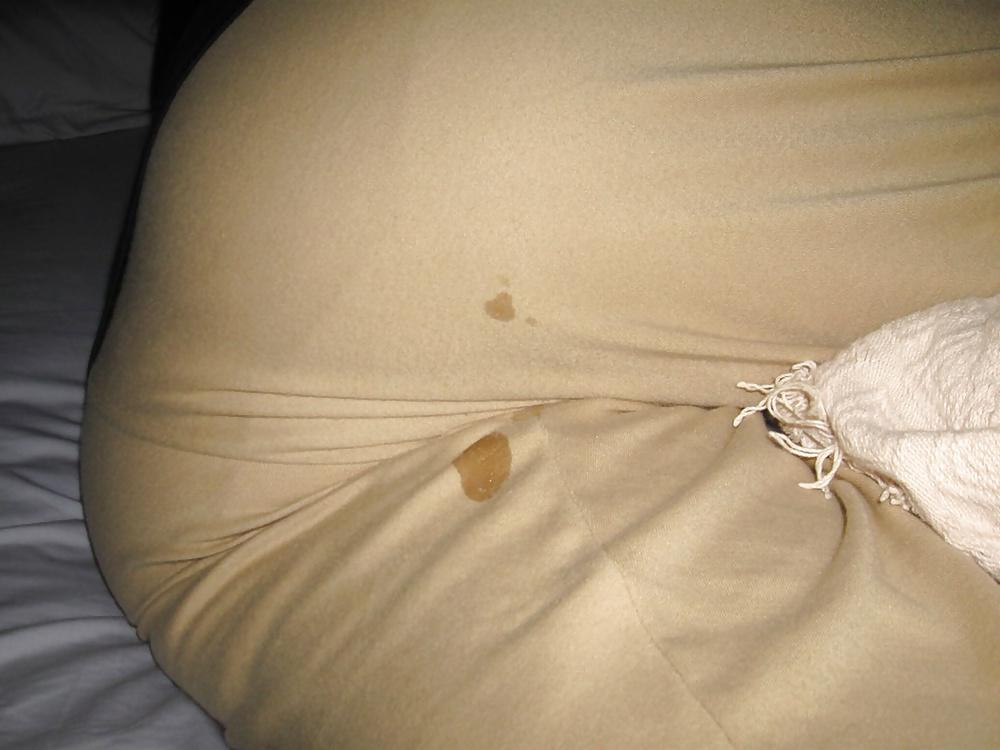 25P Cum on her clothing