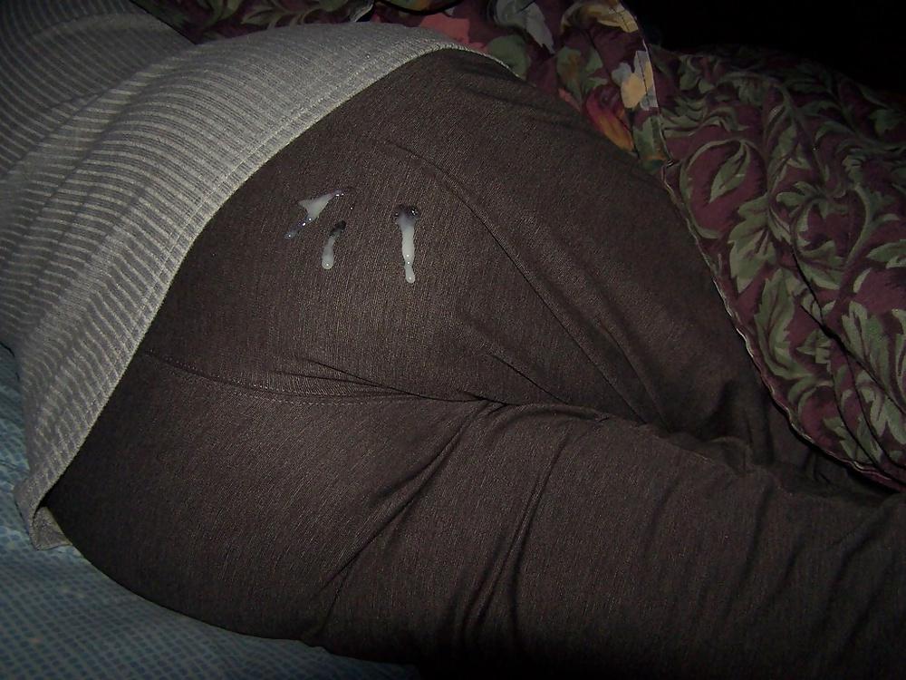 25P Cum on her clothing