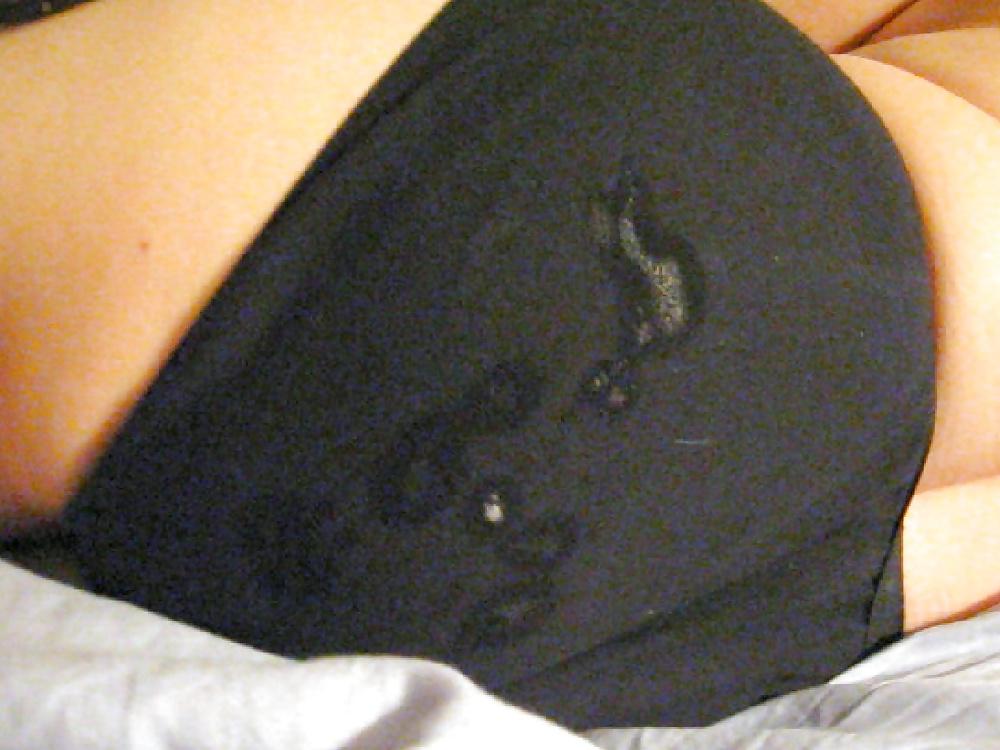 25P Cum on her clothing