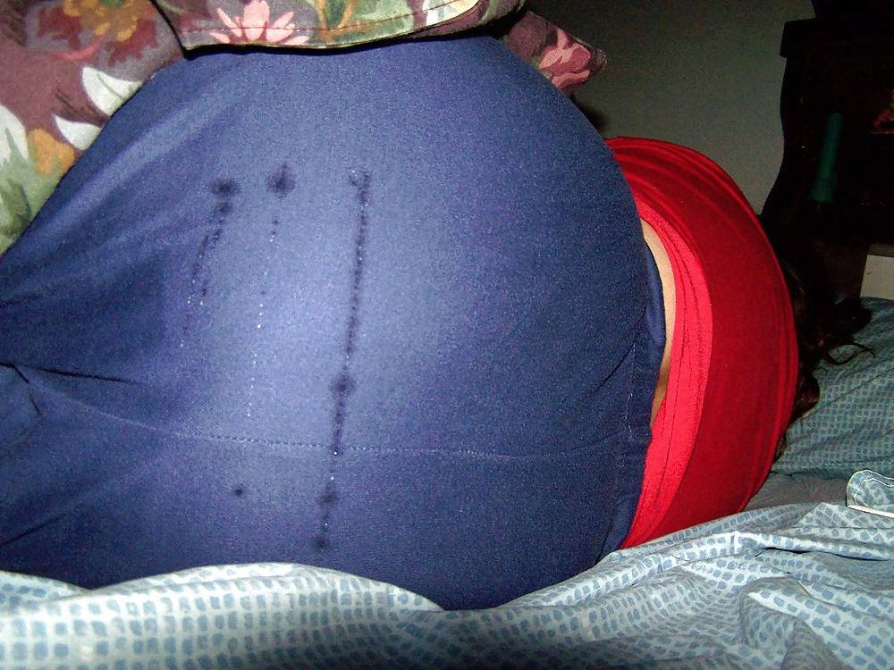 25P Cum on her clothing