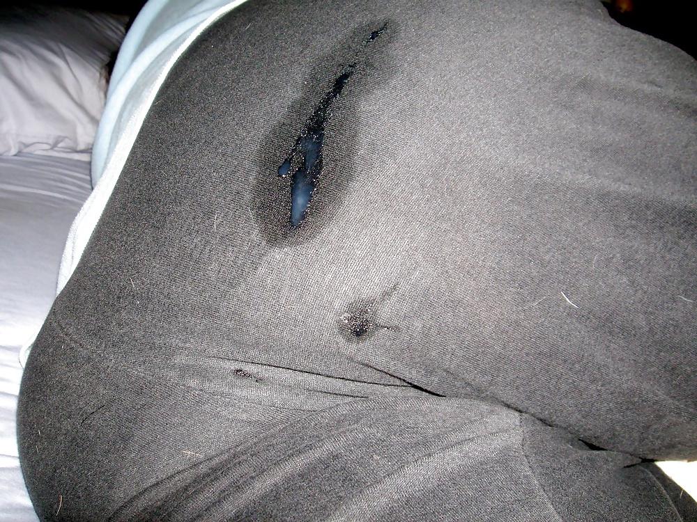 25P Cum on her clothing