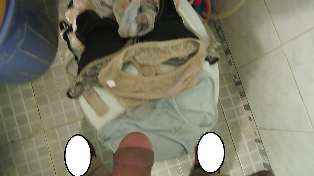 17P Cum on many my sexy neighbour girl's dirty panties 27102014