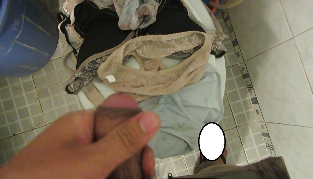 17P Cum on many my sexy neighbour girl's dirty panties 27102014