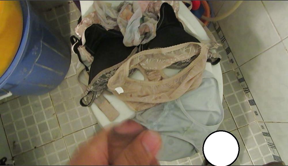 17P Cum on many my sexy neighbour girl's dirty panties 27102014