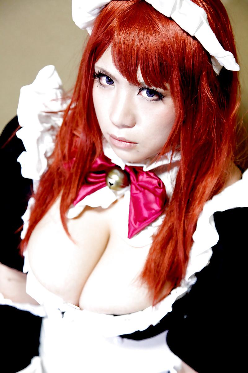 15P This japanese maid will have my cum on her big tits