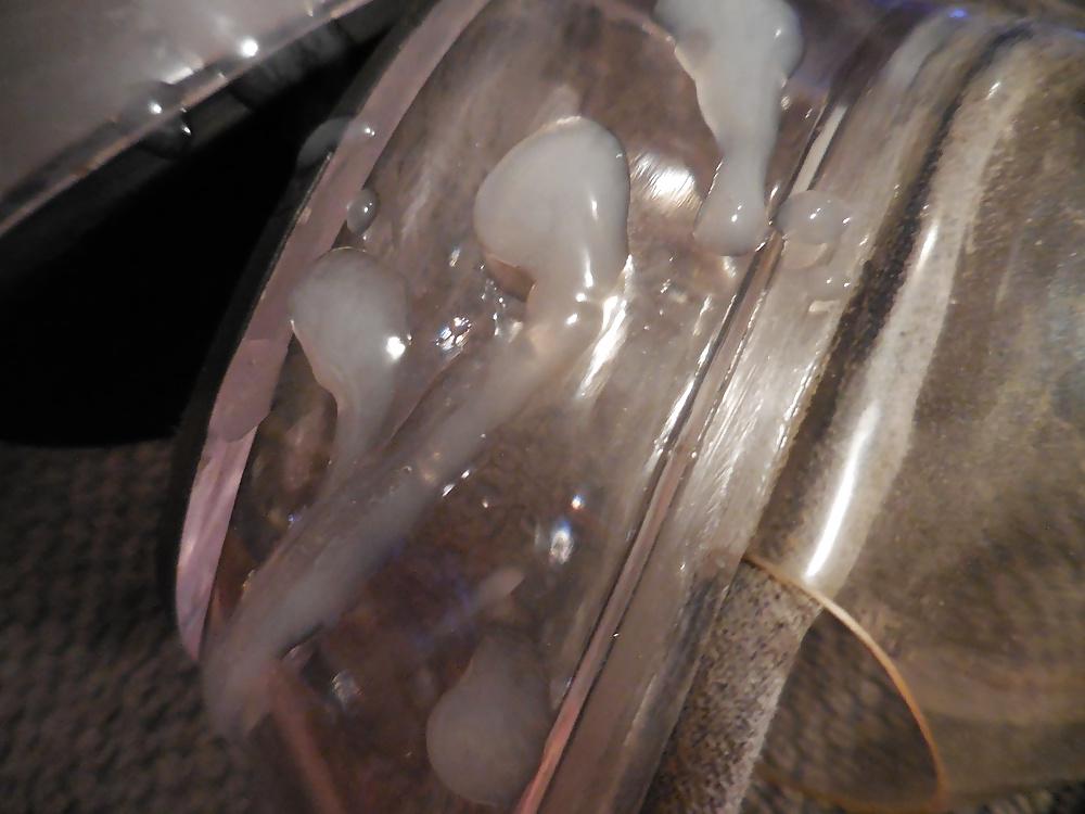20P Big cum on clear High Heels
