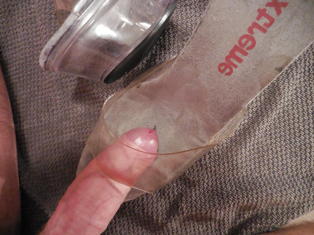 20P Big cum on clear High Heels