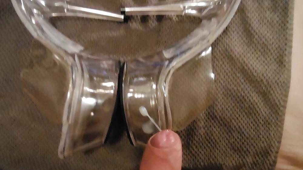 20P Big cum on clear High Heels