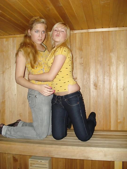 25P Estonian teens-01 party beach bra panties
