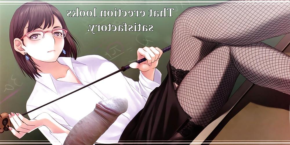 8P Anime Girls playing with a Real Cock (w captions) - No 117
