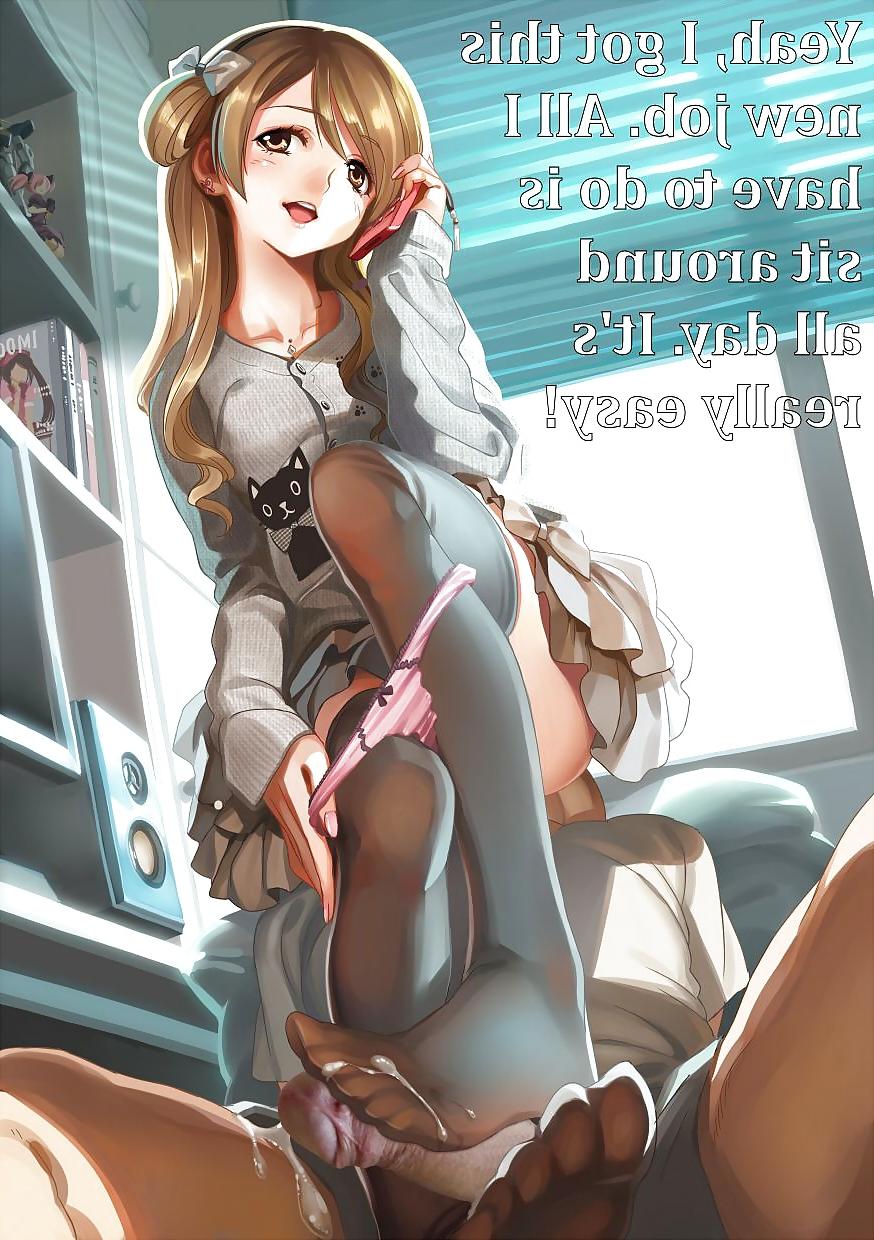 8P Anime Girls playing with a Real Cock (w captions) - No 118