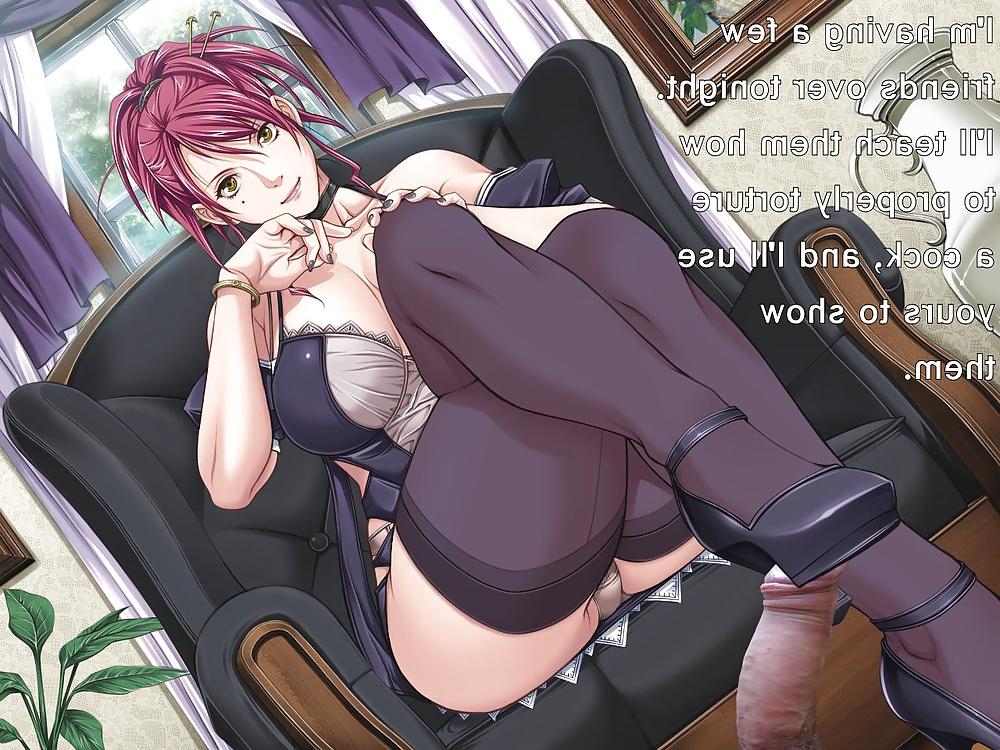 9P Anime Girls playing with a Real Cock (w captions) - No 119