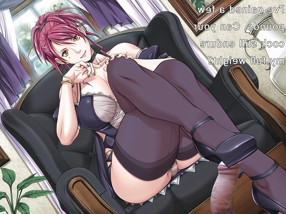 9P Anime Girls playing with a Real Cock (w captions) - No 119