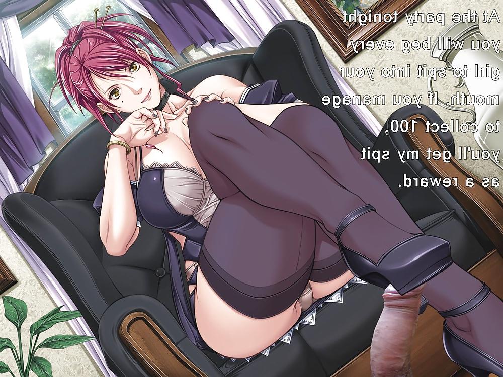9P Anime Girls playing with a Real Cock (w captions) - No 119