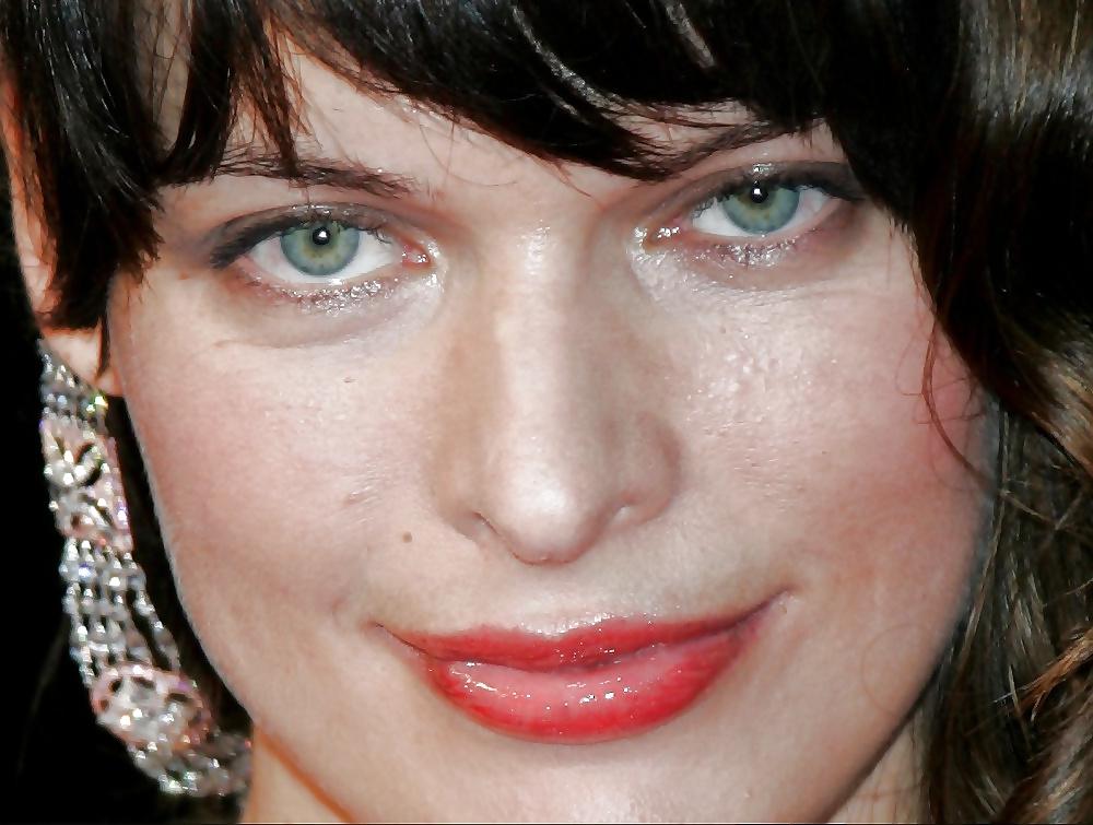25P Milla Jovovich FACE to cum