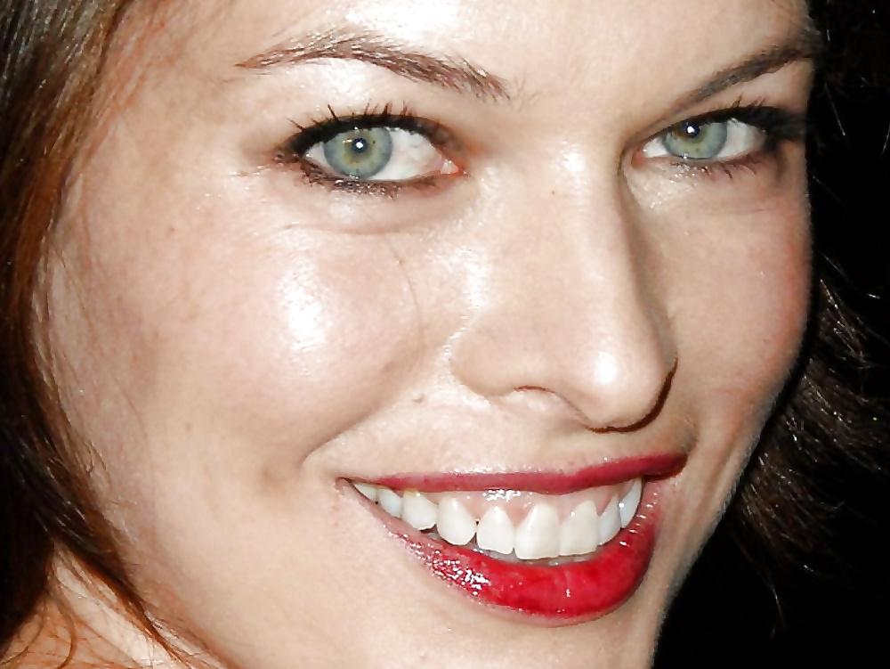 25P Milla Jovovich FACE to cum