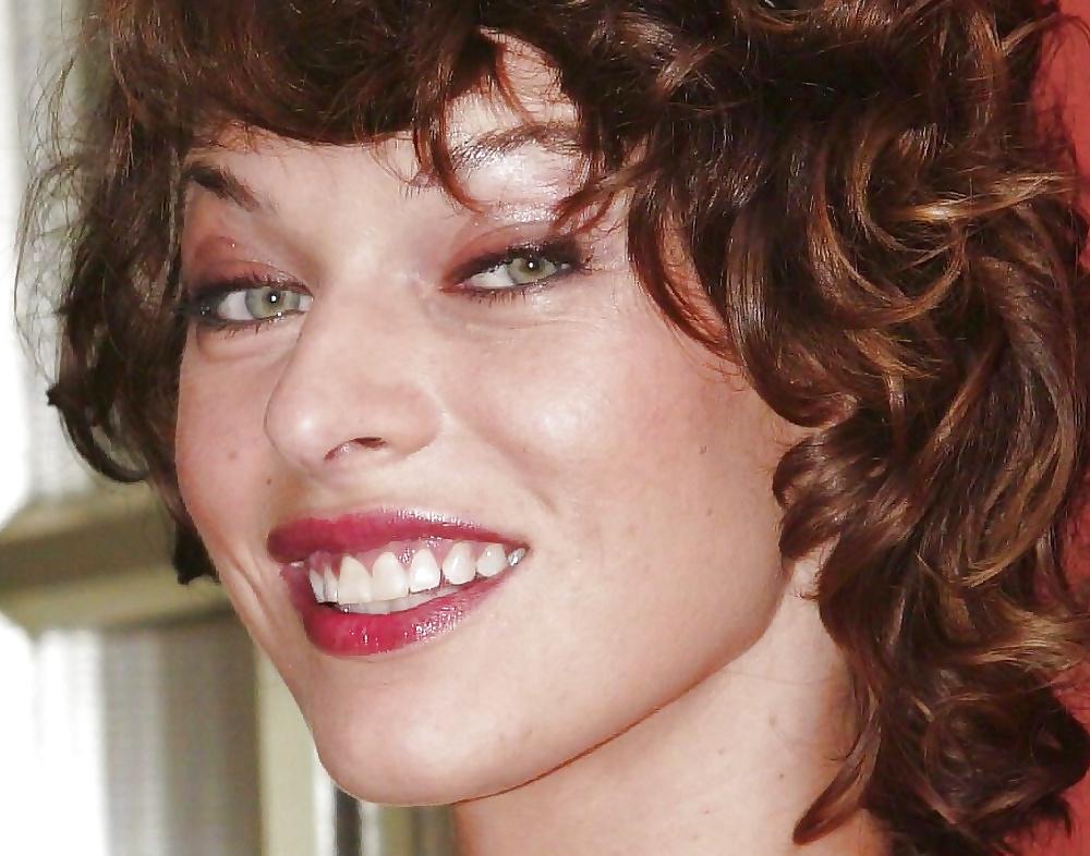 25P Milla Jovovich FACE to cum