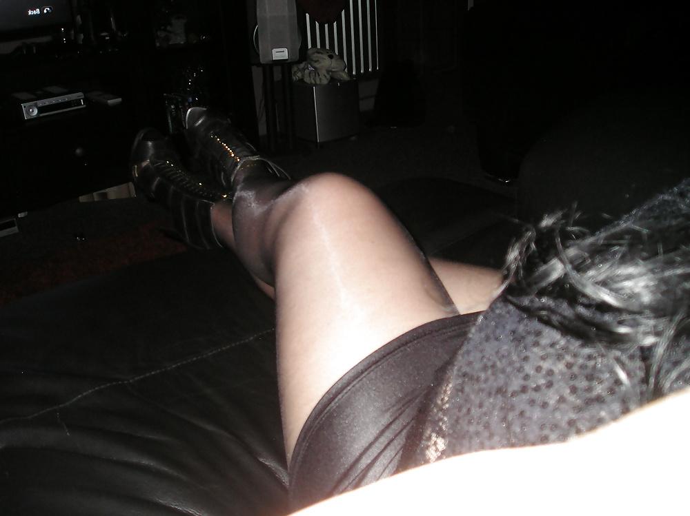 9P Pics of my girlfriends tits bra and tights pantyhose