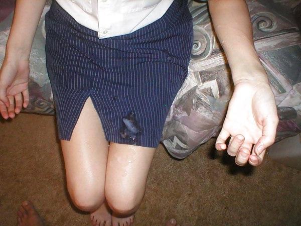 25P Cumshot on clothes