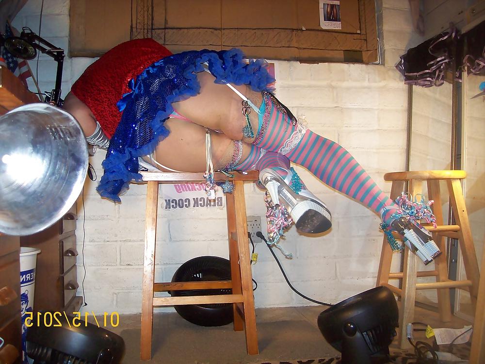 22P Tgirl BBC slut teases Andrew's BB12inchC rock hard