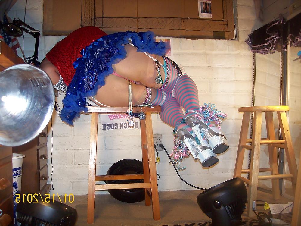 22P Tgirl BBC slut teases Andrew's BB12inchC rock hard