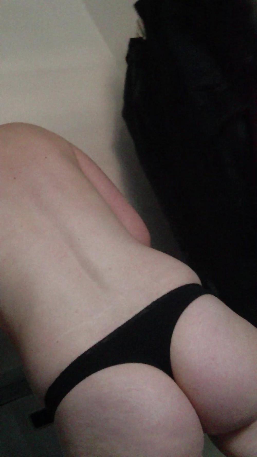 10P Sexy hairy milf in black string