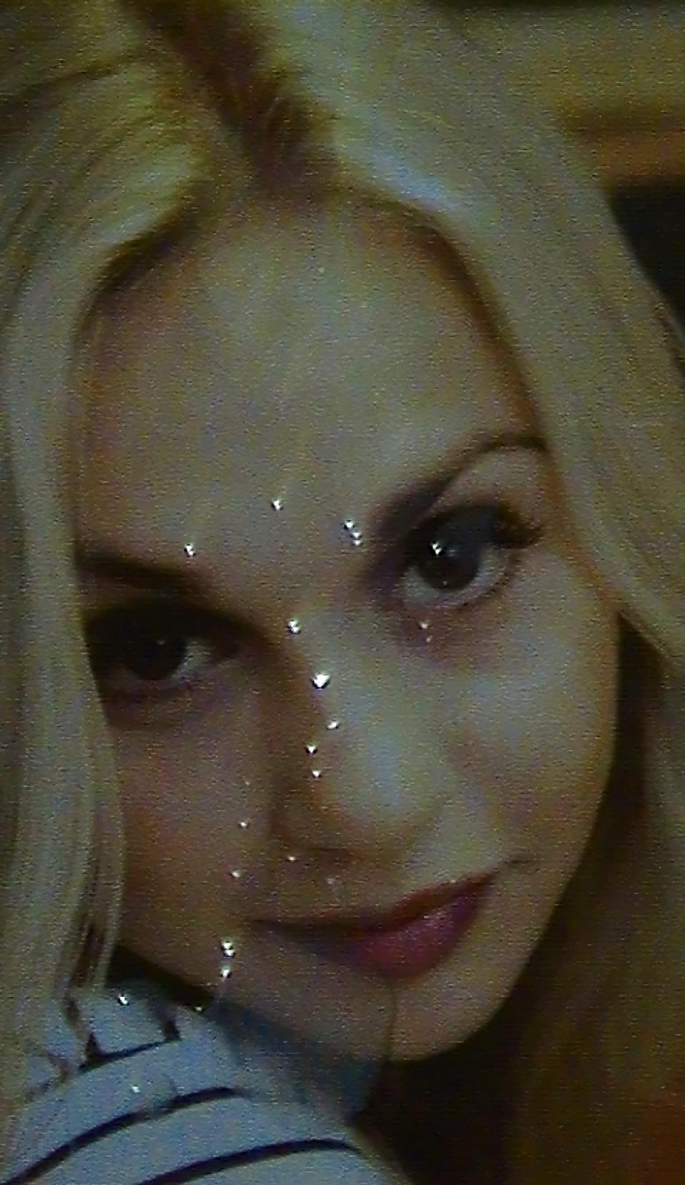 25P Cum on girlfriend blonde in black dress