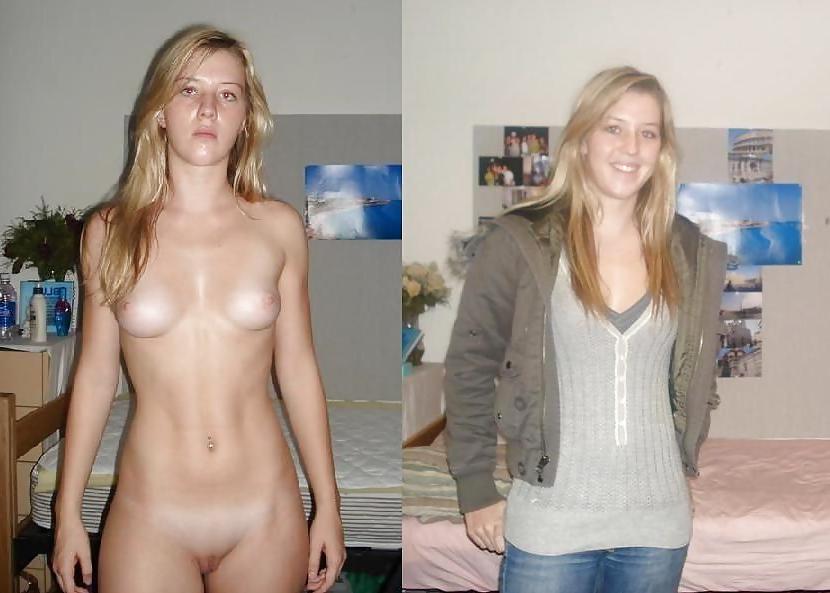 15P Your girlfriend before-after, dressed-undressed