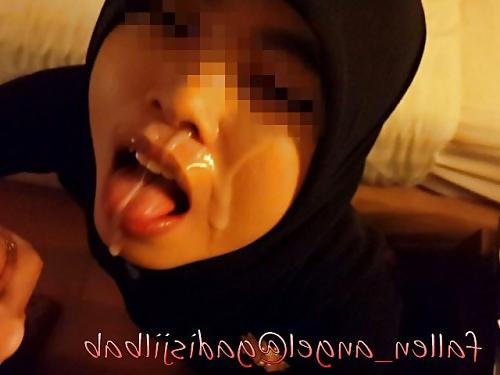 4P Indonesia- jilbab tudung hisap sampe pancut