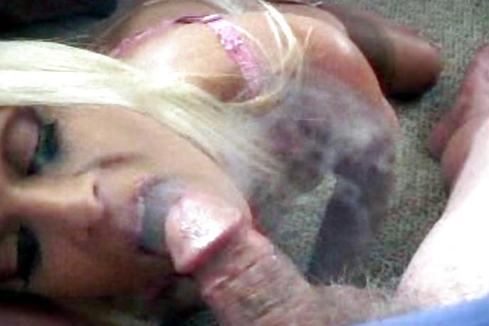 21P Brooke smoking while sucking cock and swallow